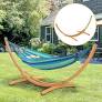 Outsunny 11' Wooden Hammock Stand Universal Garden Picnic Camp Accessories, Curved Arc Design Stand, 264lbs Capacity / Aosom Canada