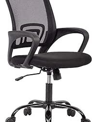 Office Chair Ergonomic Desk Chair Mesh Computer Chair Lumbar Support Modern Executive Adjustable Stool Rolling Swivel Chair for Back Pain (Black)